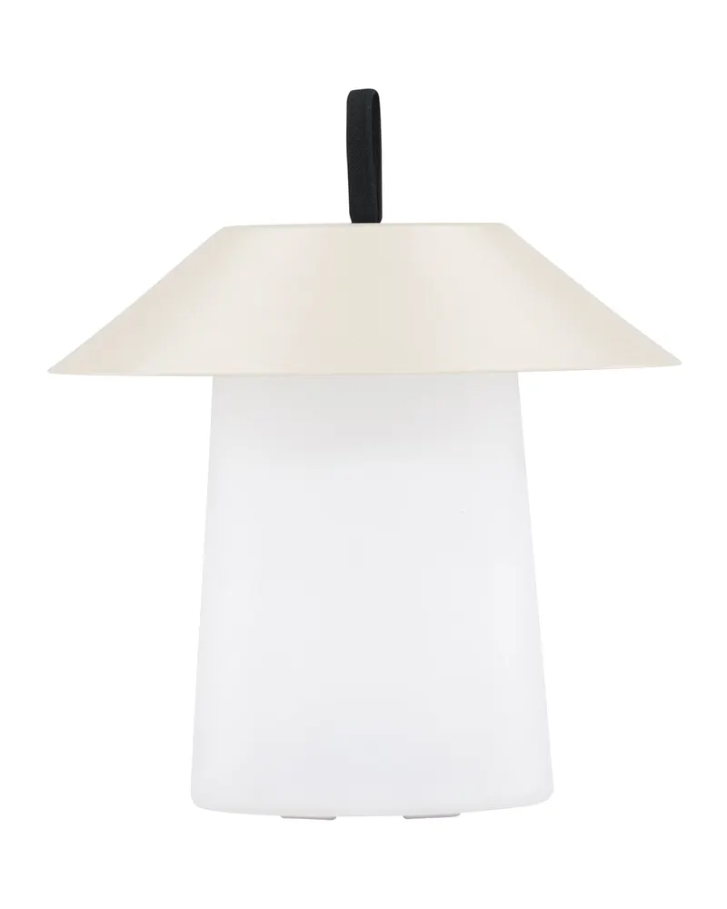 Rubu Außenleuchte mit Stahlschirm und Schlaufe in Beige, Ansicht 3