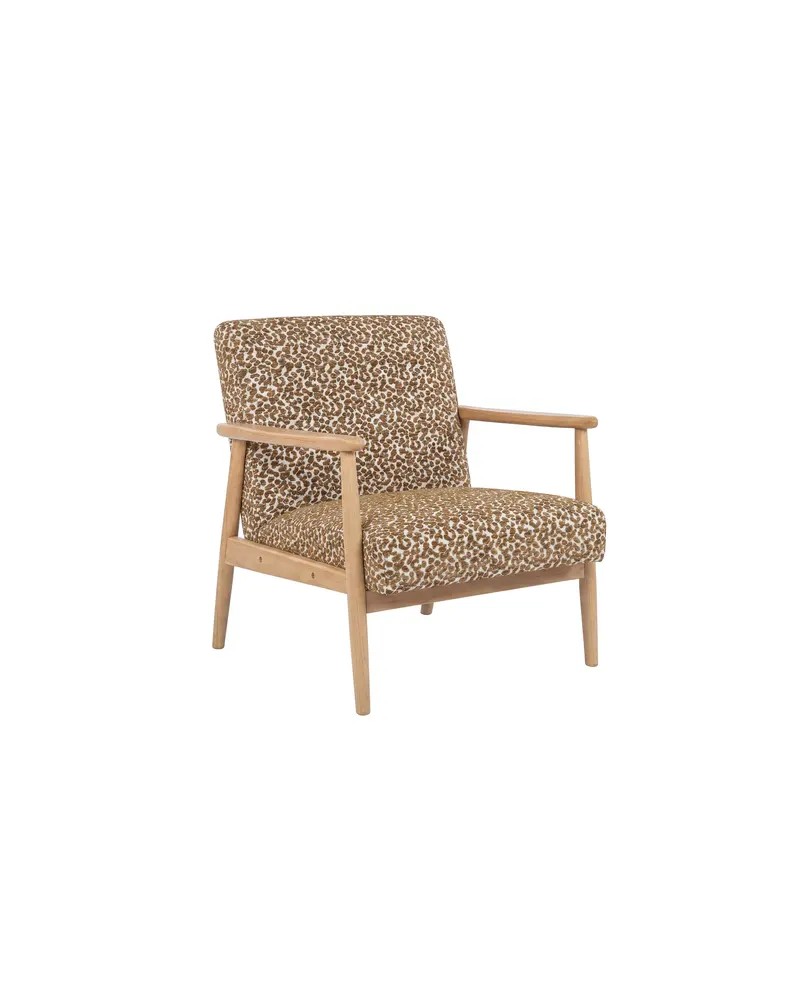 Runbert Retro-Sessel mit Holzgestell, Ansicht 4