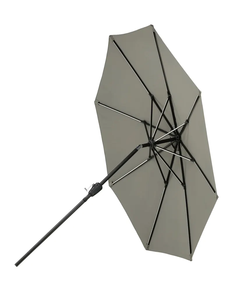 Sabal Sonnenschirm 270 × 270 cm mit LED in Grau, Ansicht 19