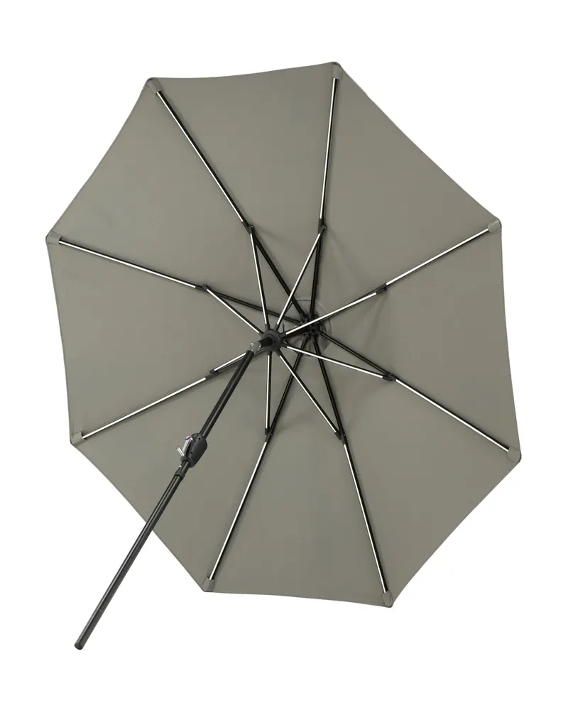 Sabal Sonnenschirm 270 × 270 cm mit LED in Grau, Ansicht 20