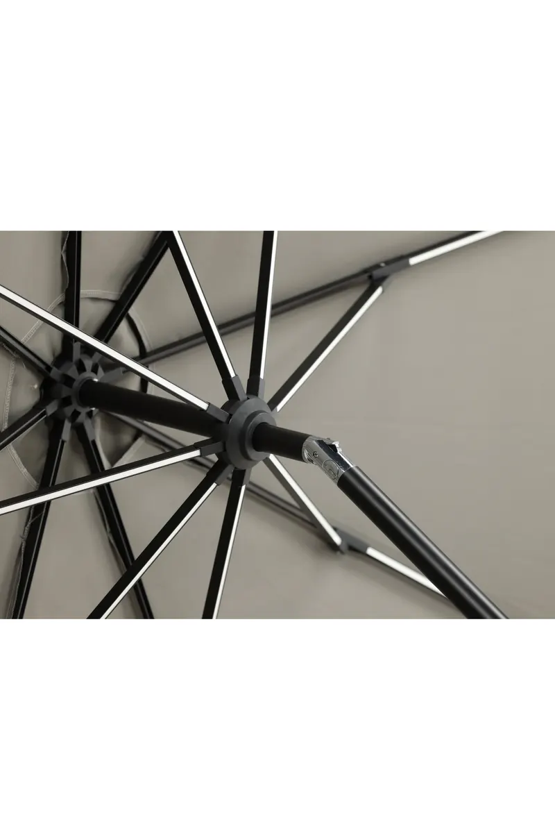 Sabal Sonnenschirm 270 × 270 cm mit LED in Grau, Ansicht 21
