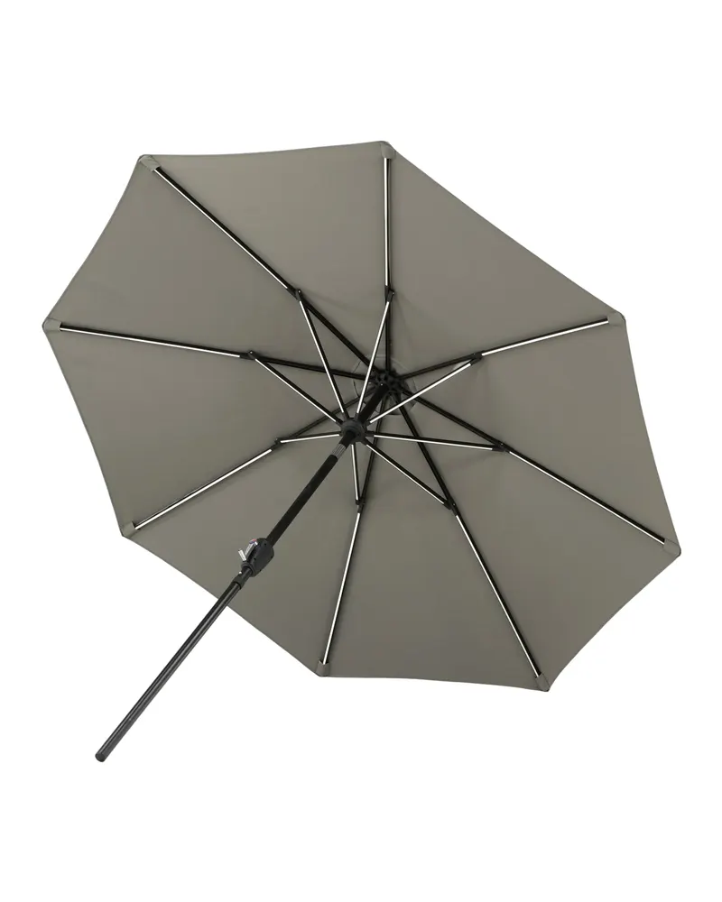 Sabal Sonnenschirm 270 × 270 cm mit LED in Grau, Ansicht 6
