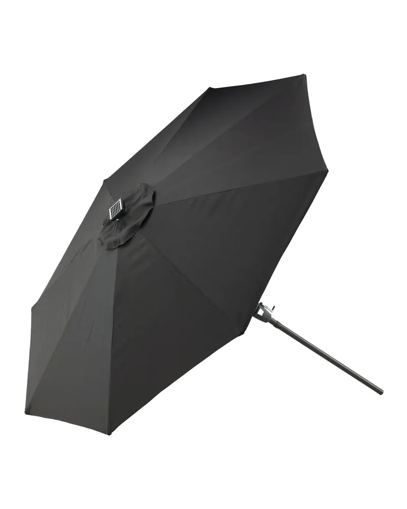 Sabal Sonnenschirm 270 × 270 cm mit LED in Schwarz, Ansicht 12
