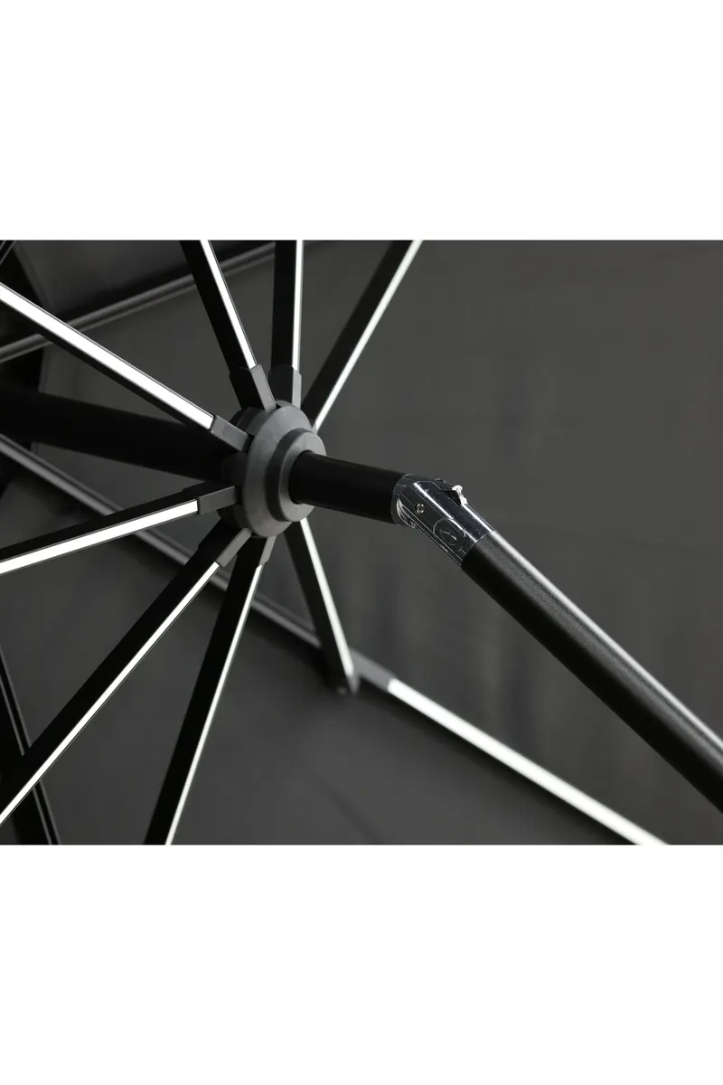 Sabal Sonnenschirm 270 × 270 cm mit LED in Schwarz, Ansicht 16