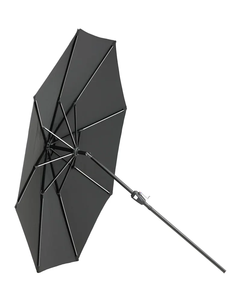 Sabal Sonnenschirm 270 × 270 cm mit LED in Schwarz, Ansicht 18