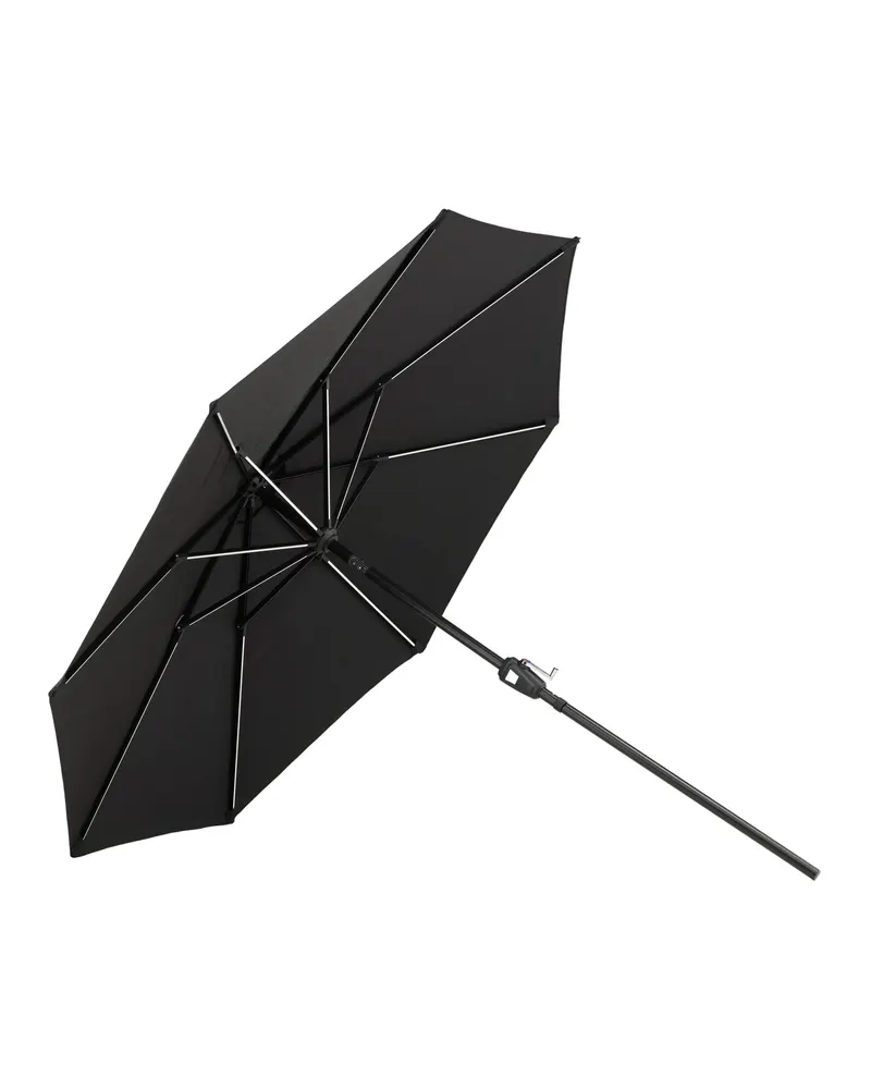 Sabal Sonnenschirm 270 × 270 cm mit LED in Schwarz, Ansicht 2