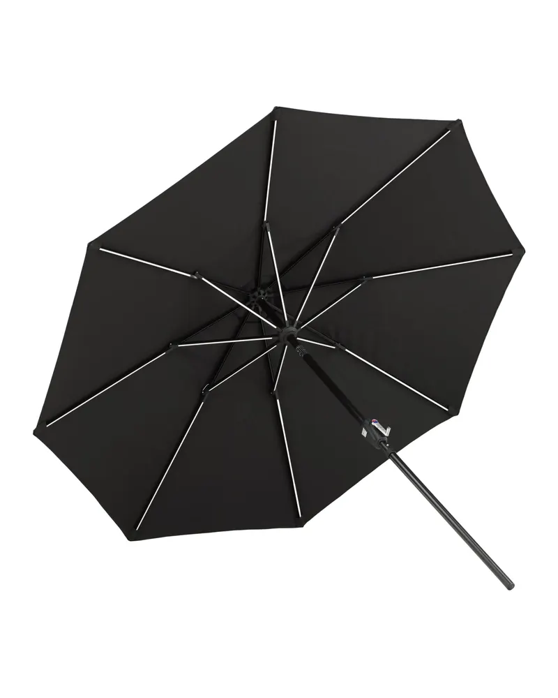 Sabal Sonnenschirm 270 × 270 cm mit LED in Schwarz, Ansicht 3