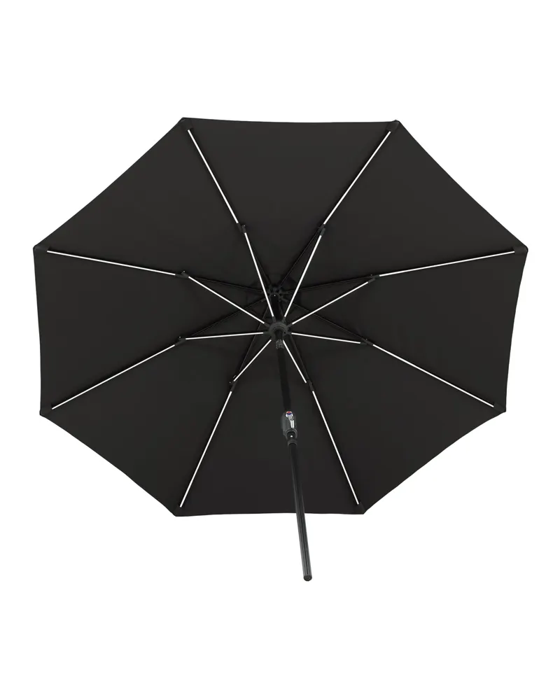 Sabal Sonnenschirm 270 × 270 cm mit LED in Schwarz, Ansicht 4