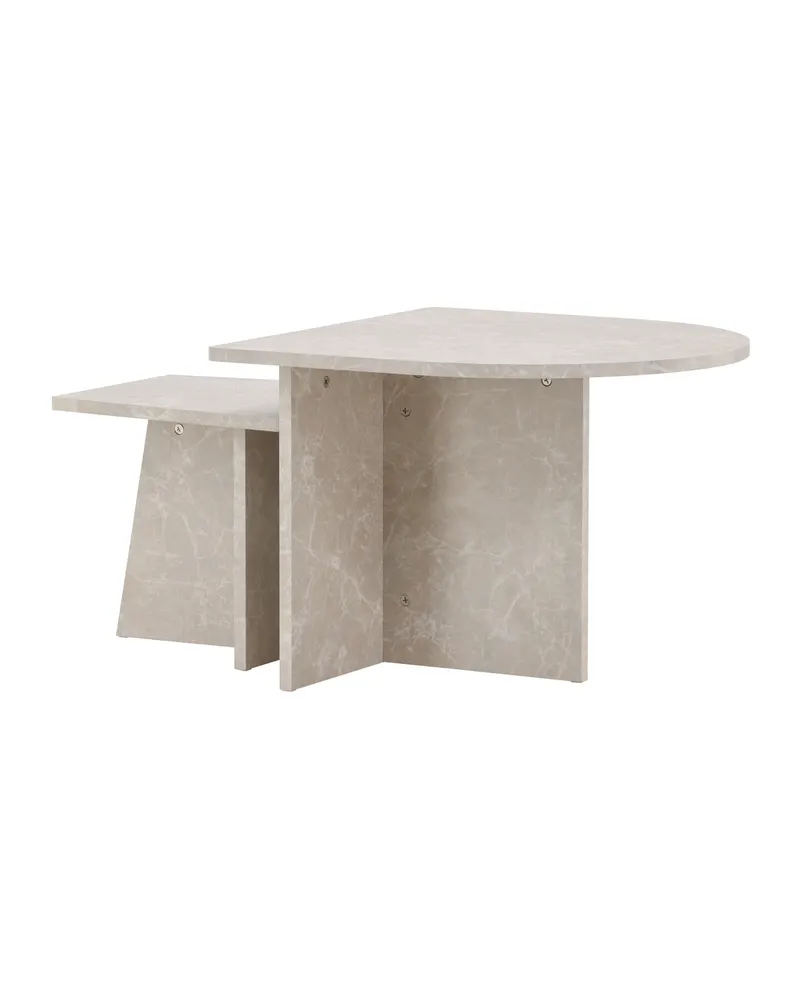 Sala Couchtisch in Marmoroptik aus zwei Tischen, Ansicht 11