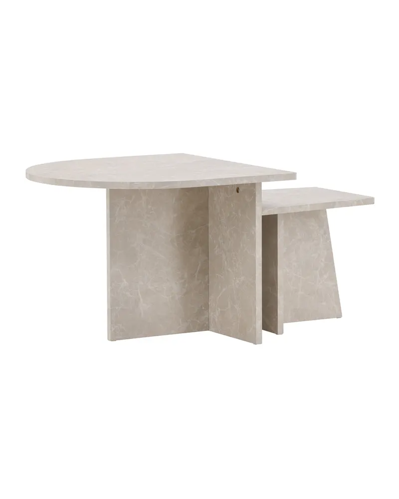 Sala Couchtisch in Marmoroptik aus zwei Tischen, Ansicht 3