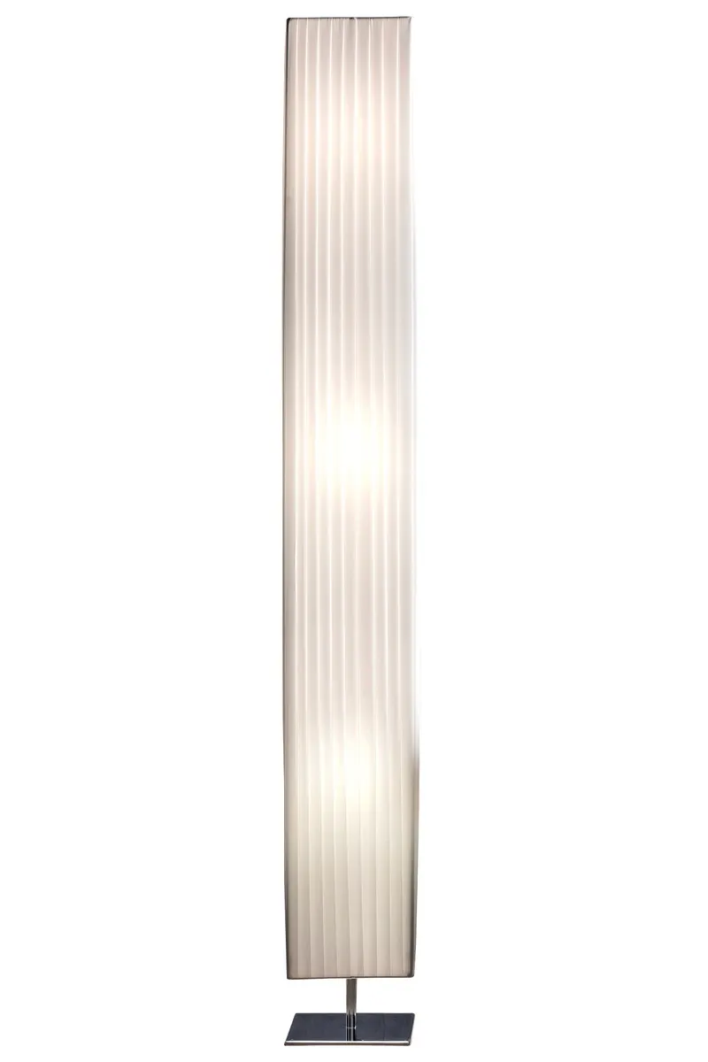 Stehlampe 160 cm eckig weiß, chrom