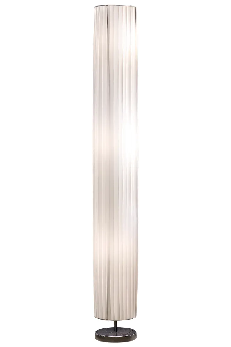 Stehlampe 160 cm rund weiß, chrom