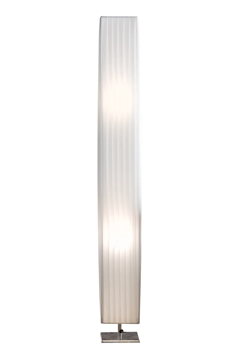 Stehlampe 120 cm, eckig, weiß und chrom