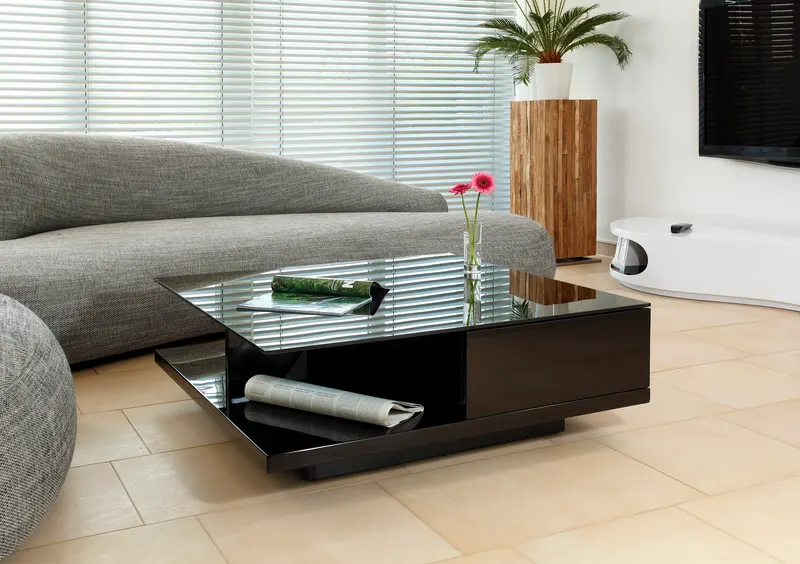 Couchtisch 100 × 100 × 36 cm, schwarz, Ansicht 4