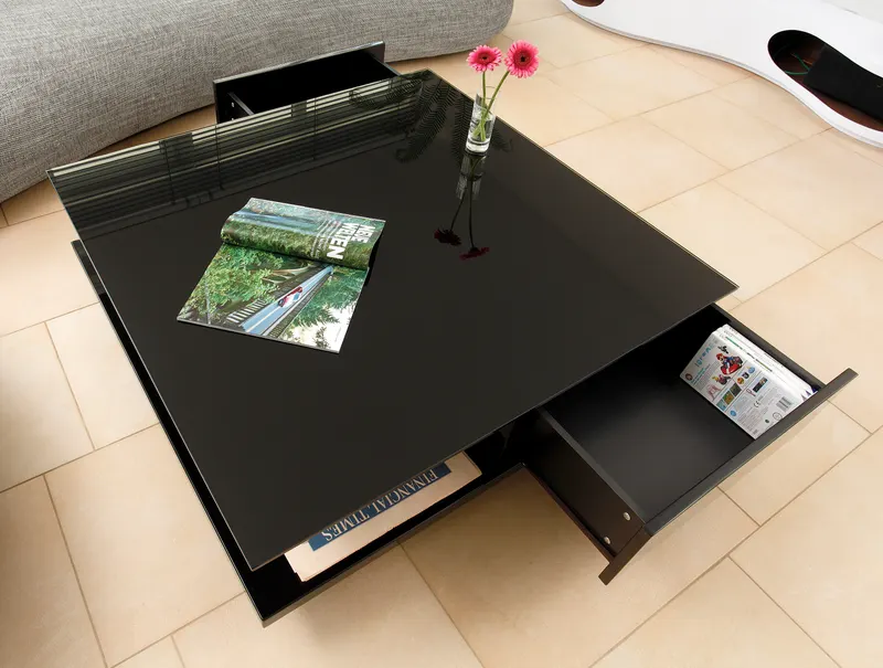 Couchtisch 100 × 100 × 36 cm, schwarz, Ansicht 5