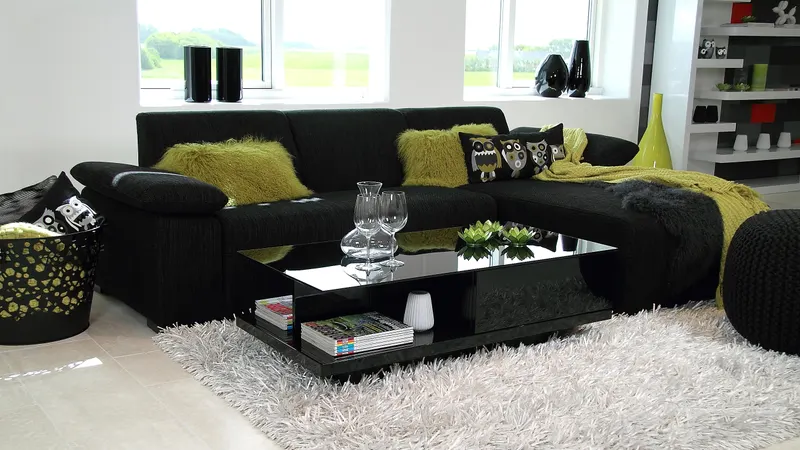 Couchtisch 120 × 60 × 36 cm, schwarz, Ansicht 3