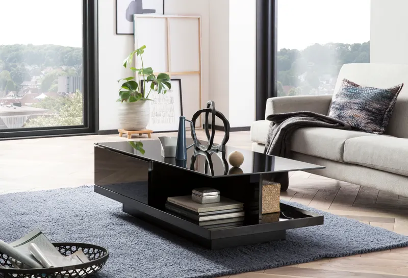 Couchtisch 120 × 60 × 36 cm, schwarz, Ansicht 4