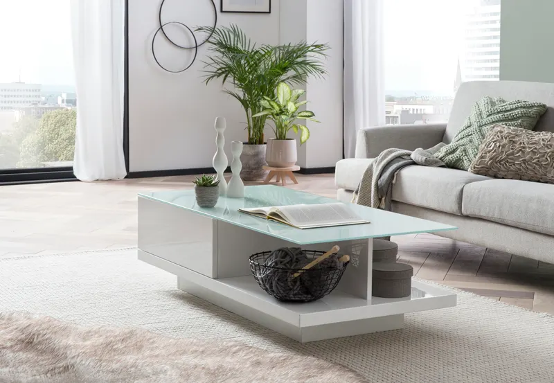 Couchtisch 120 × 60 × 36 cm, weiß, Ansicht 3