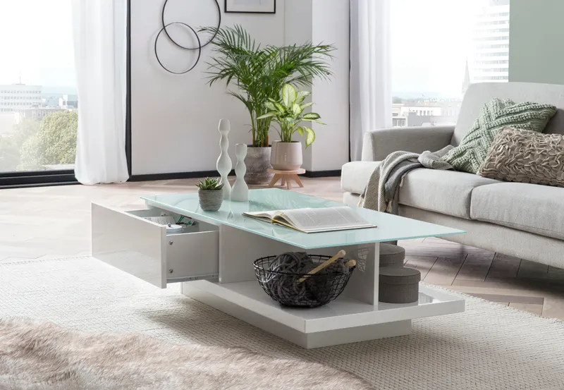 Couchtisch 120 × 60 × 36 cm, weiß, Ansicht 4