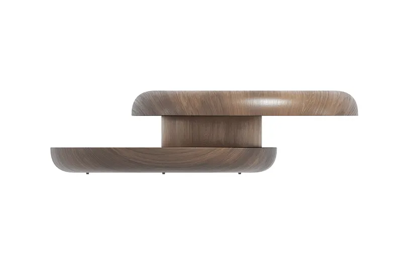 Couchtisch Ø 90 cm drehbar, Walnuss, Ansicht 2