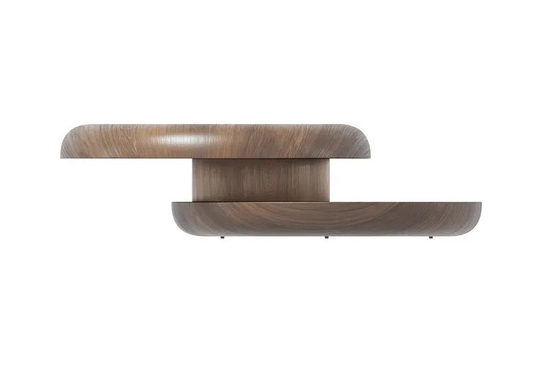 Couchtisch Ø 90 cm drehbar, Walnuss, Ansicht 3