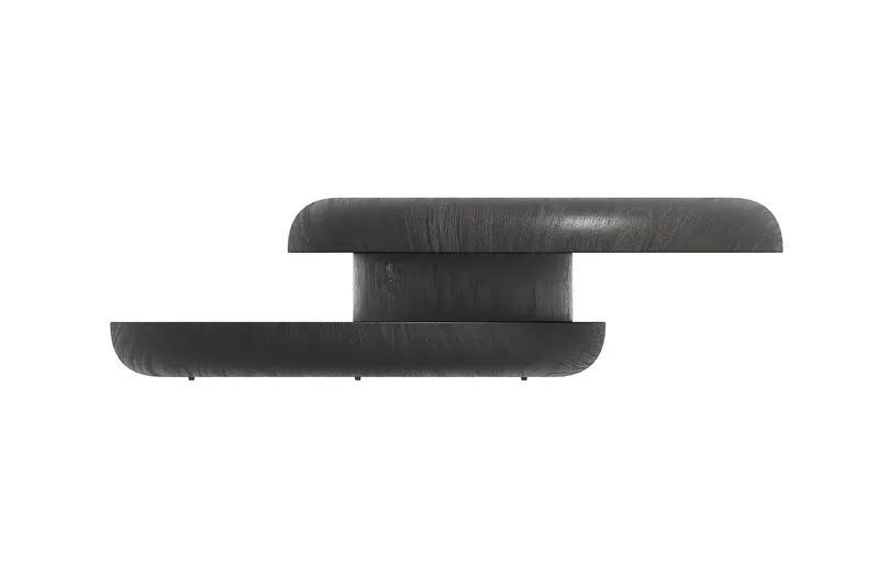 Couchtisch Ø 90 cm drehbar, Schwarz, Ansicht 2