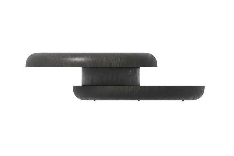 Couchtisch Ø 90 cm drehbar, Schwarz, Ansicht 3
