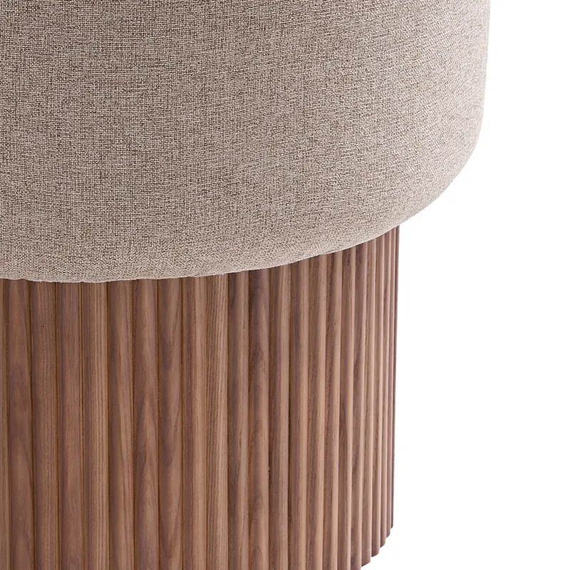 Sitzpouf mit Stauraum Ø 50 cm Walnuss/Braun, Ansicht 4