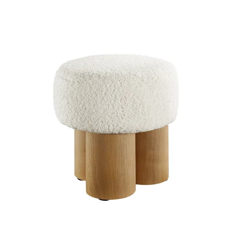 Jordis Sitzpouf Ø 50 cm, Schwarz/Grau