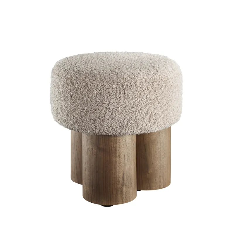 Sitzpouf Ø 50 cm Walnuss/Braun, Ansicht 1