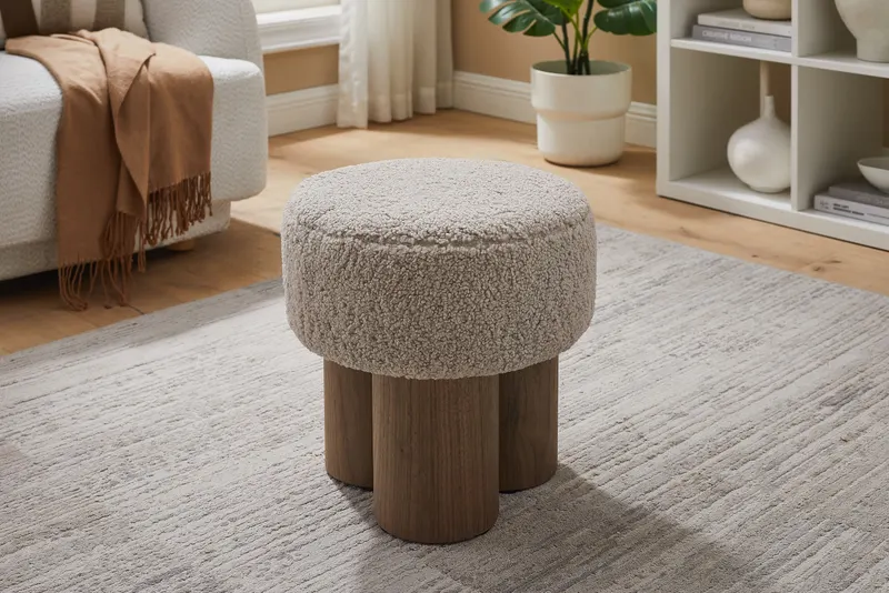 Sitzpouf Ø 50 cm Walnuss/Braun, Ansicht 5