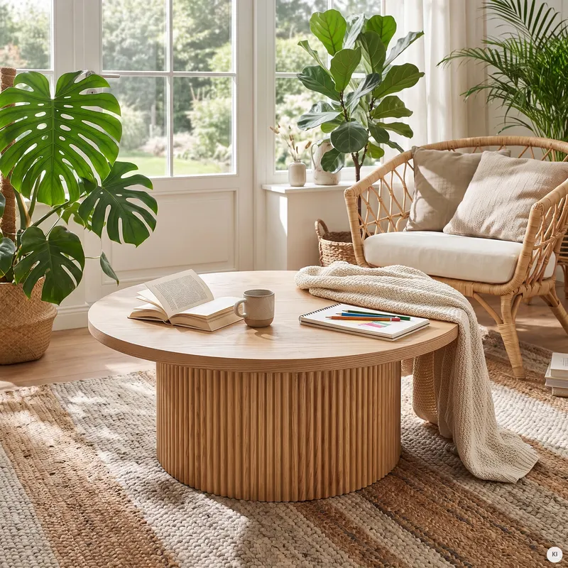 Couchtisch Ø 85 cm Natur, Ansicht 6