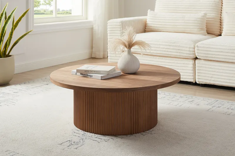 Couchtisch Ø 85 cm Walnuss, Ansicht 5