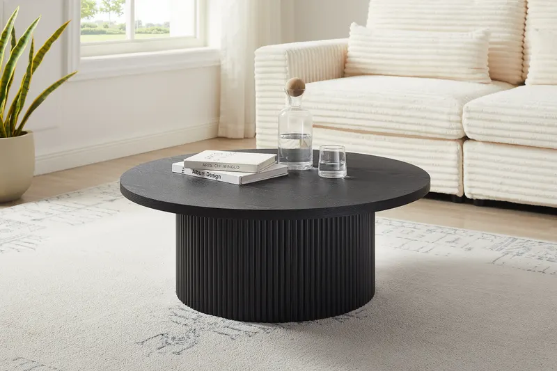 Couchtisch Ø 85 cm Schwarz, Ansicht 5