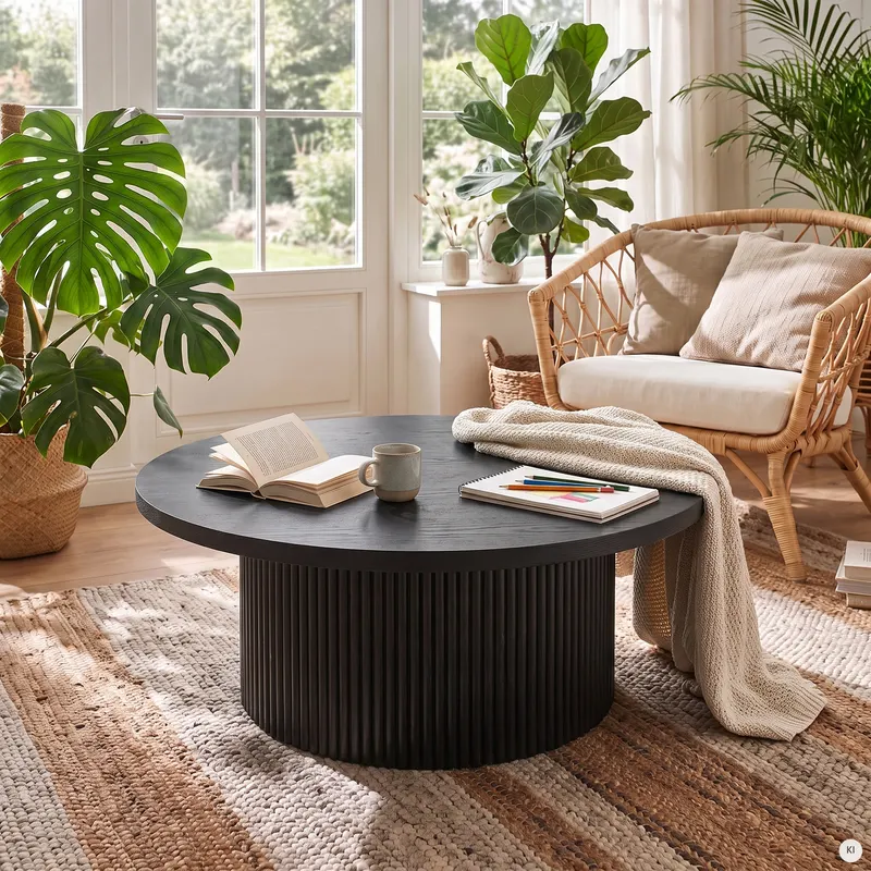 Couchtisch Ø 85 cm Schwarz, Ansicht 6