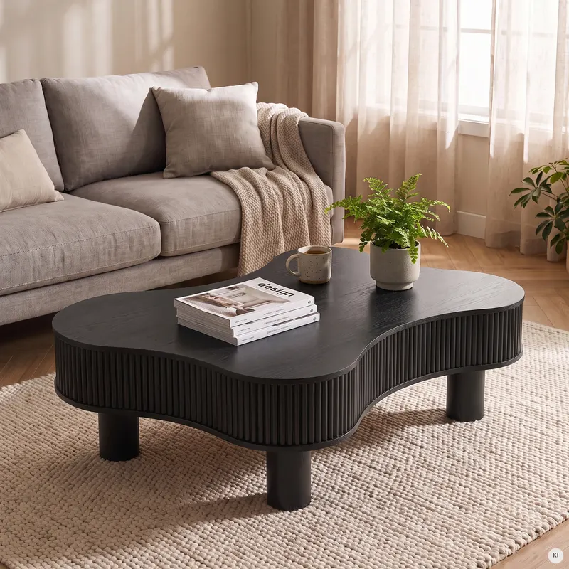 Couchtisch 116 × 77 cm Schwarz, Ansicht 7