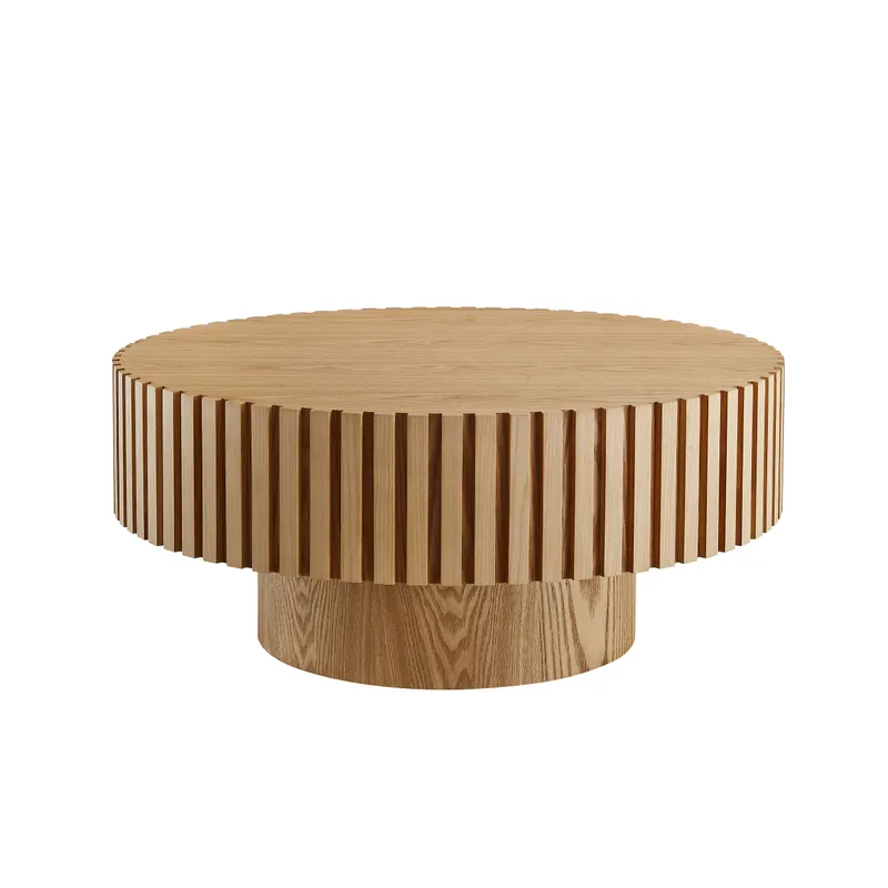 Scanduva Couchtisch Ø 80 cm, 80 × 80 × 34 cm, Natur