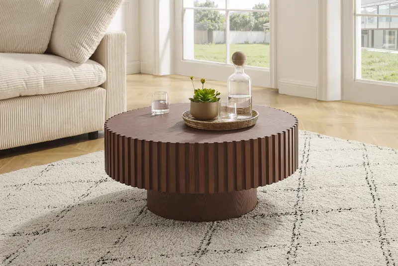 Couchtisch Ø 80 cm Walnuss, Ansicht 5