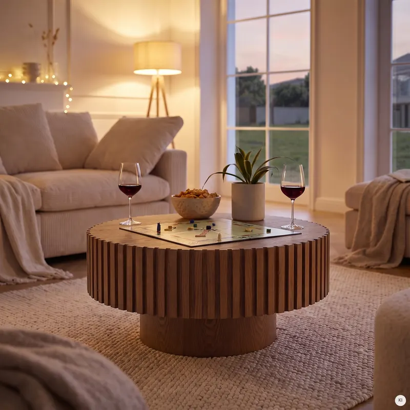 Couchtisch Ø 80 cm Walnuss, Ansicht 6