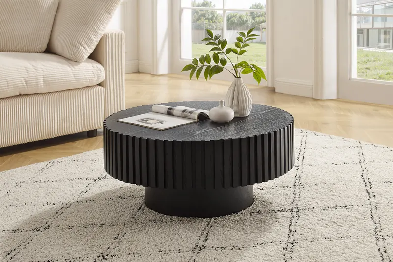 Couchtisch Ø 80 cm Schwarz, Ansicht 5