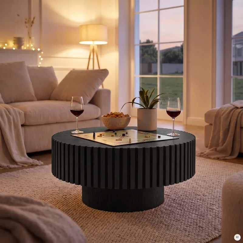 Couchtisch Ø 80 cm Schwarz, Ansicht 6