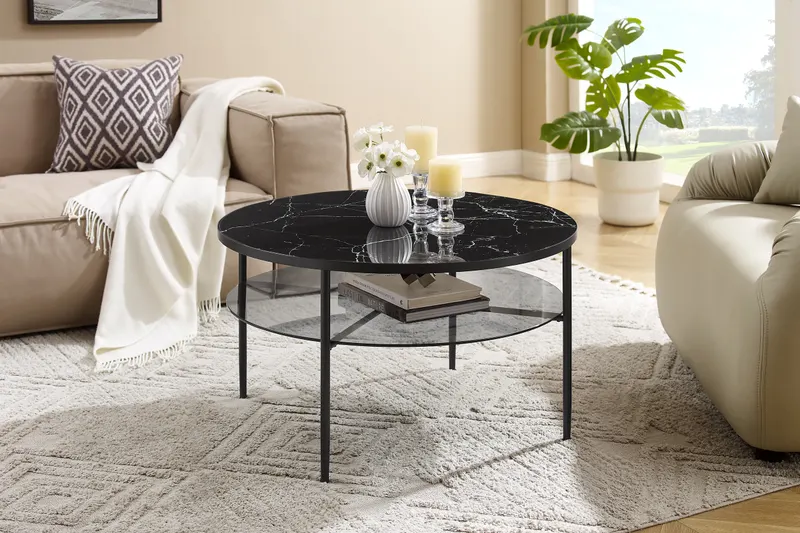 Couchtisch Ø 81 cm Schwarz, Ansicht 6