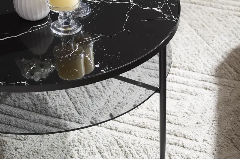 Couchtisch Ø 81 cm Schwarz, Ansicht 7