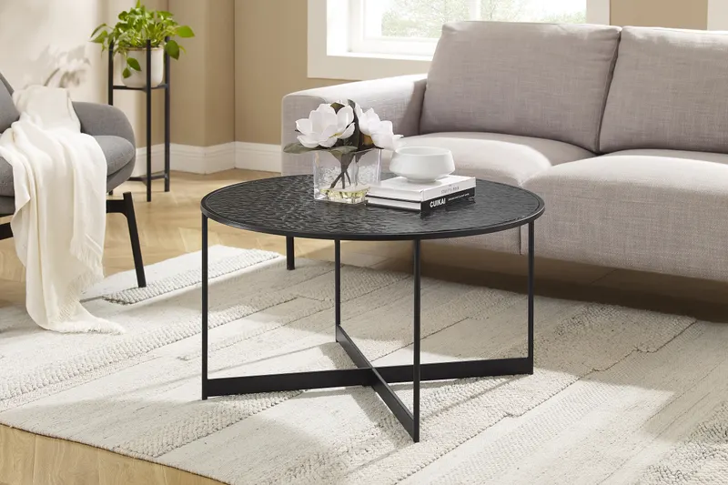 Couchtisch Ø 80 cm Schwarz, Ansicht 6