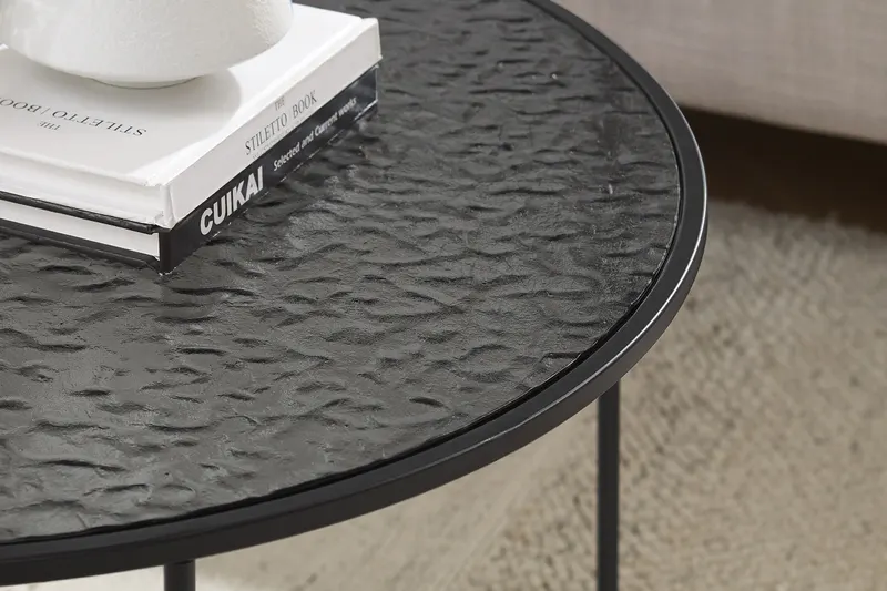Couchtisch Ø 80 cm Schwarz, Ansicht 7