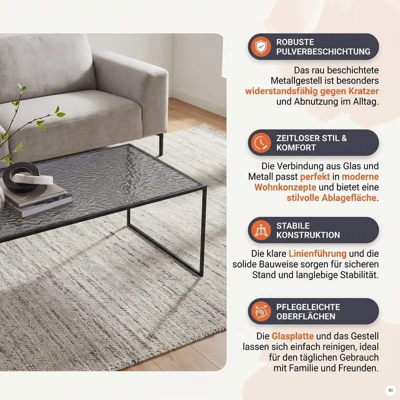 Couchtisch 110 × 55 cm Schwarz, Ansicht 11
