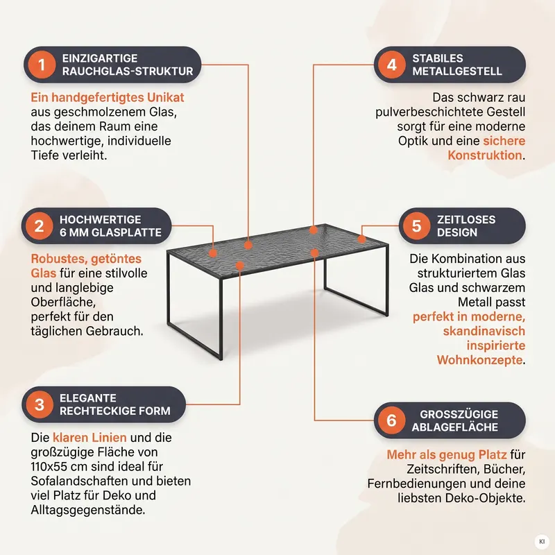 Couchtisch 110 × 55 cm Schwarz, Ansicht 9