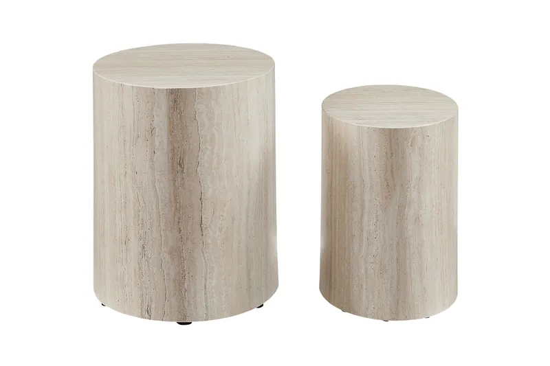 Couchtisch-Set 2-teilig Travertinoptik, Ansicht 3