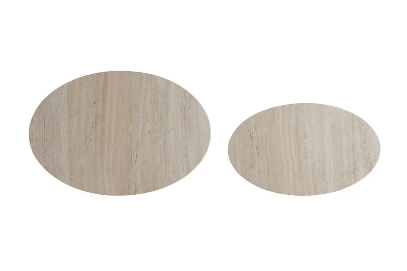 Couchtisch-Set 2-teilig Travertinoptik, Ansicht 4