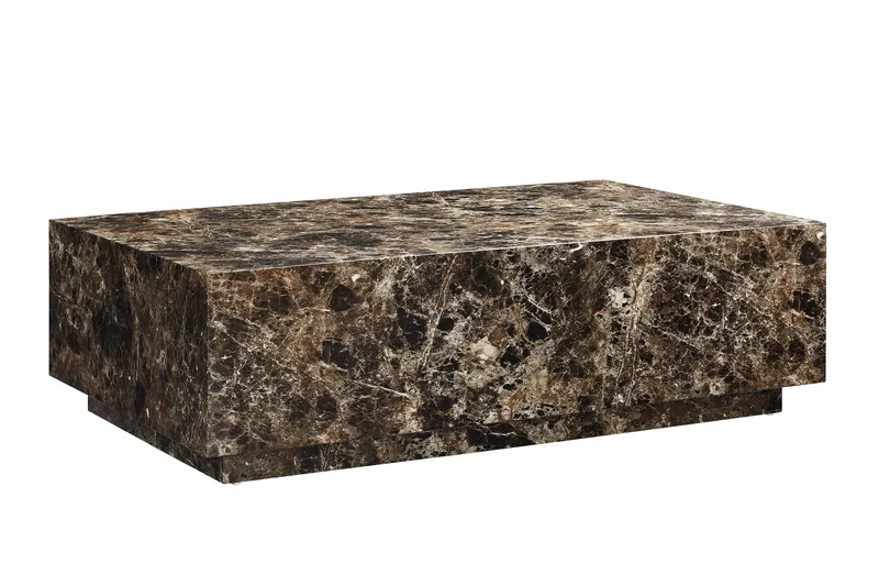 Couchtisch Braun 120 × 75 cm in Marmoroptik, Ansicht 2